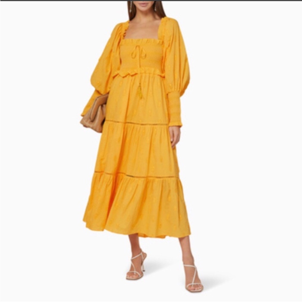 Farm Rio yellow pineapple dress RETAIL 450